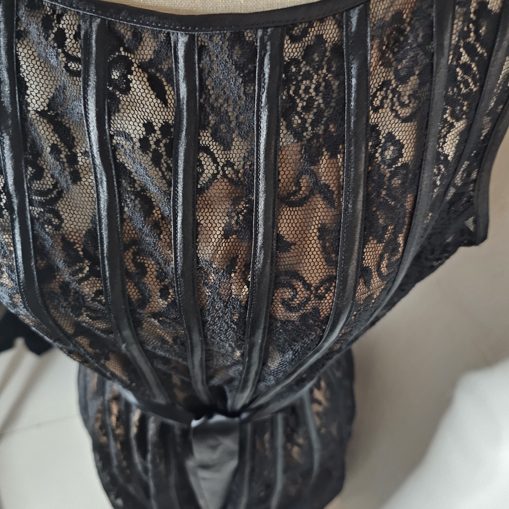 SL Fashions Black Lace Midi Dress - Picture 6 of 16